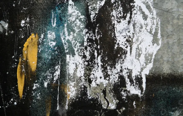 Picture wall, white, yellow, stains, dity