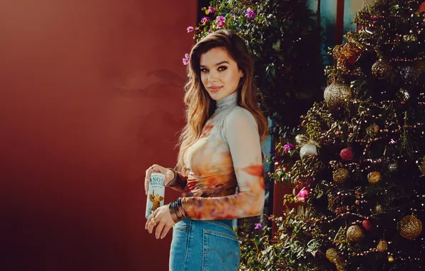 Look, background, new year, portrait, actress, singer, brown hair, beauty