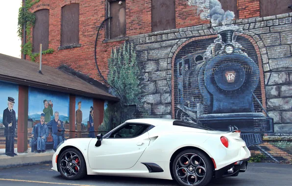 Picture wall, figure, the engine, Alfa Romeo, Alfa Romeo 4C