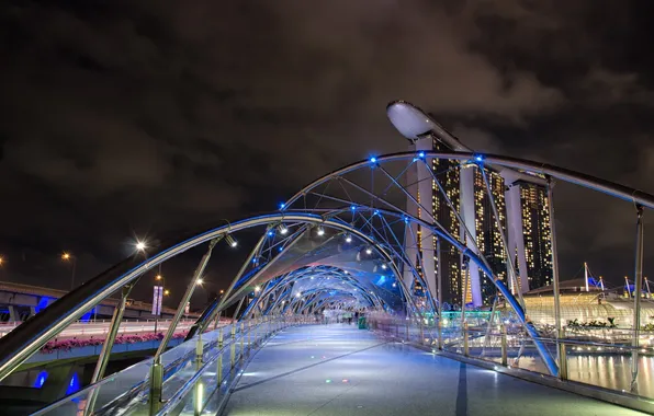 Singapore, Marina Bay, Helix Bridge