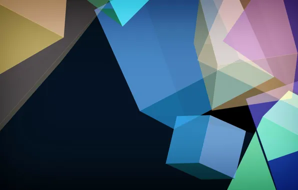 Light, line, color, cube, the volume, face