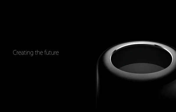 Design, Apple, black background, quality, 2014, Mac Pro, new order power, Gloss black