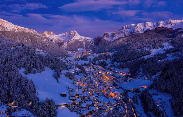 Picture Winter, Mountains, Christmas, Italy, Valley, Christmas, Italy, Valley