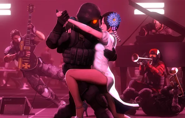 Girl, dance, dress, resident evil, Valentine's Day, hunk, nemesis, chris redfield