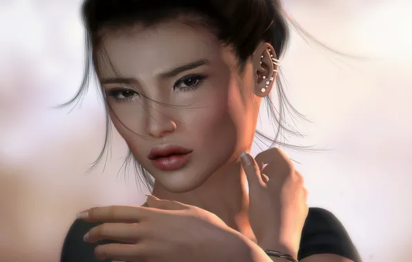 Girl, face, portrait
