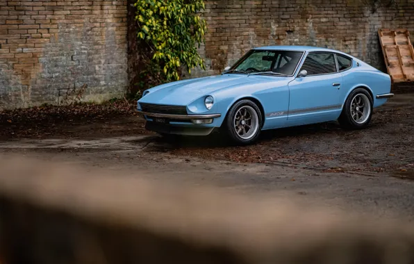 Nissan, Blue, Front, Coupe, Side, Vehicle, Datsun 240Z, 2022