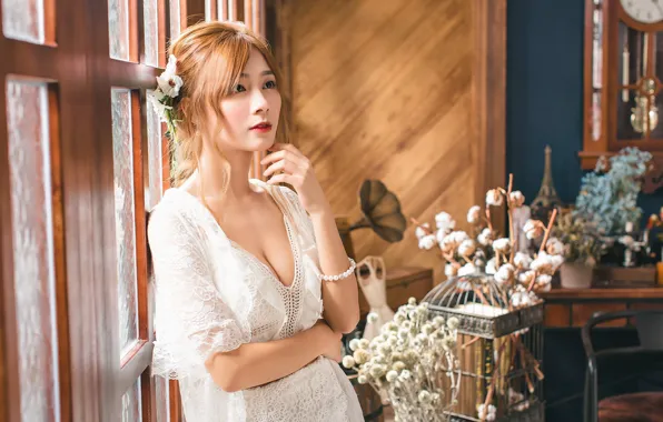 Girl, pose, Asian, cutie