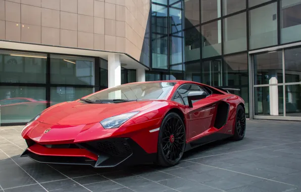 Lamborghini, Red, Aventador