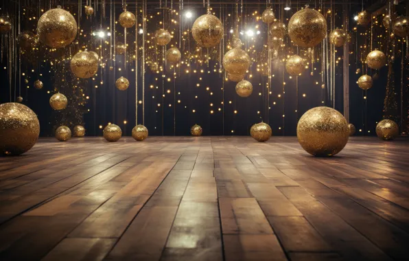 Balls, light, decoration, lights, lights, the dark background, lamp, balls