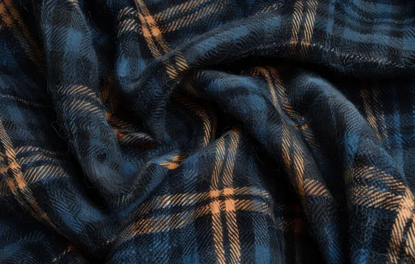 Autumn, the dark background, heat, texture, scarf, fabric, plaid, folds