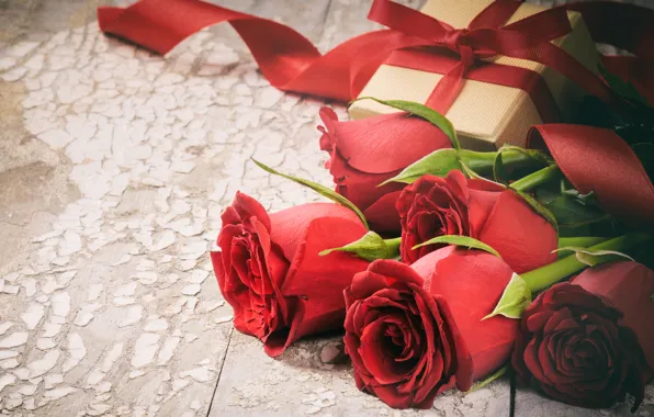 Love, gift, roses, love, heart, romantic, Valentine's Day