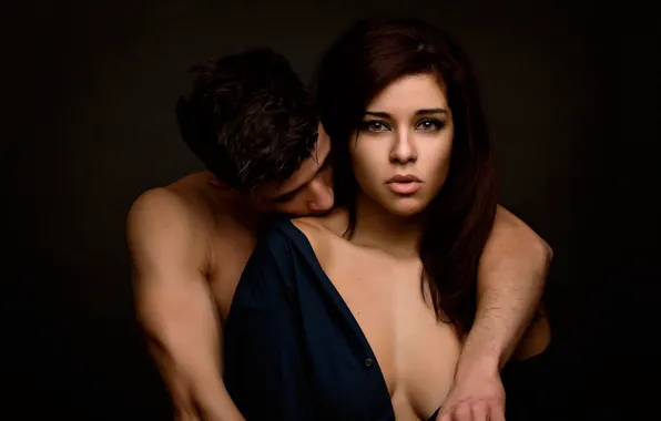 Girl, passion, pair, guy, brown-eyed
