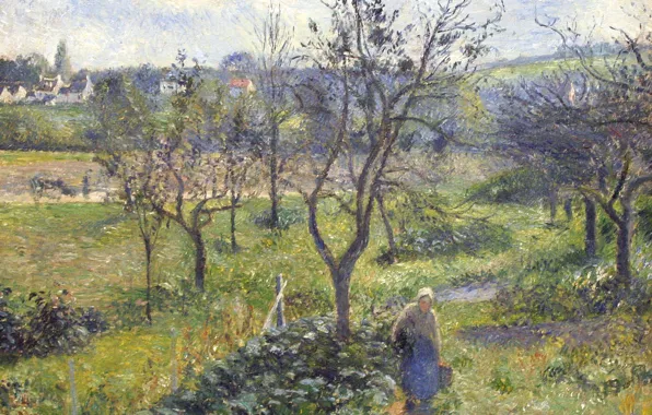 Picture landscape, picture, Camille Pissarro, Garden in Balerma