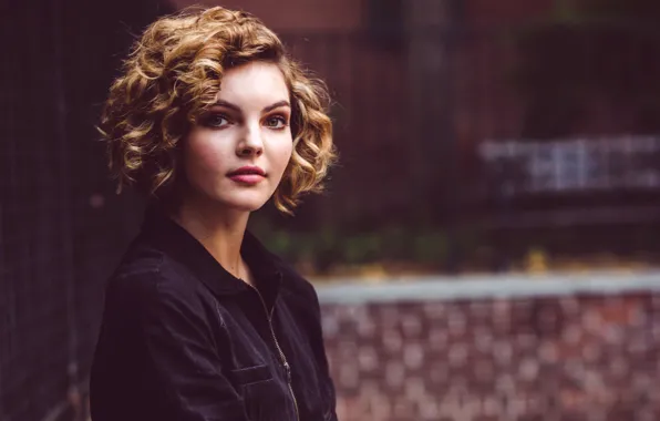 Picture background, model, makeup, actress, jacket, hairstyle, brown hair, photoshoot