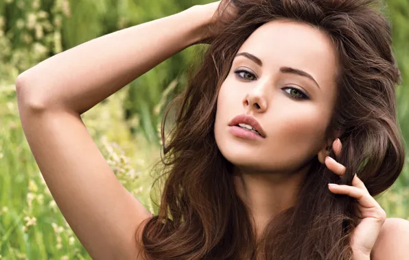 Picture look, face, background, model, beauty, chic