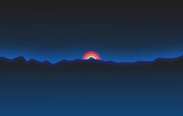 Mountains, Music, Hills, Background, Synthpop, Darkwave, Synth, Retrowave