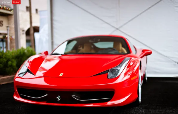 Machine, auto, before, Ferrari, red, 458, auto, Italia