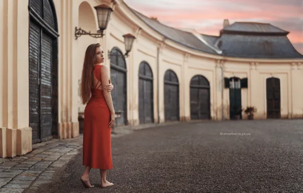 Picture ass, girl, the building, dress, legs, Stefan Häusler, Viktoria Stephanie