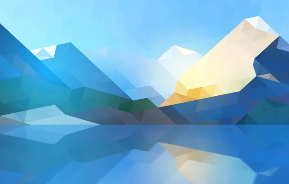 Abstraction, Mountains, Linux, KDE, Plasma, box, Triangles, geometric