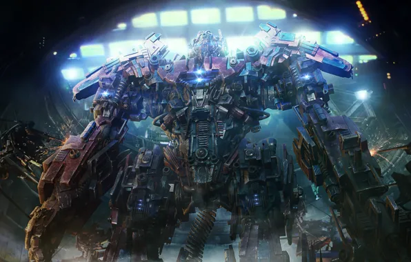 Picture fiction, robot, art, the Autobots, fire bot