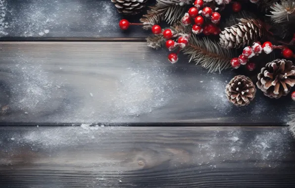 Winter, frost, snow, branches, berries, tree, Board, fruit