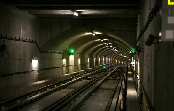 WIRE, SUBWAY, RAILS, METRO, The tunnel, SLEEPERS