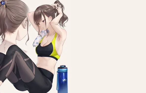 Girl, hot, sexy, wet, boobs, anime, babe, cute