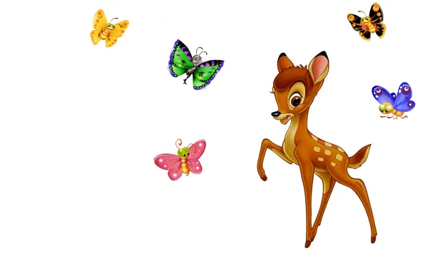 Picture butterfly, art, children's, fawn