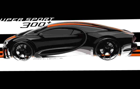 Bugatti, side view, hypercar, Chiron, 2019, Super Sport 300+