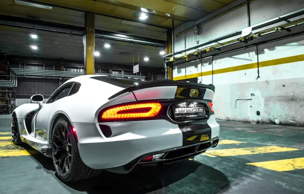 Dodge, White, SRT, SRT Viper, Geiger, Rear, Dodge SRT Viper GTS