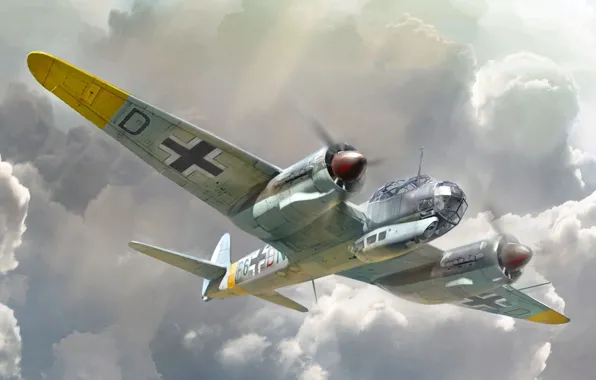 Picture Junkers, Luftwaffe, spy plane, Ju 88D-1, long-range reconnaissance aircraft