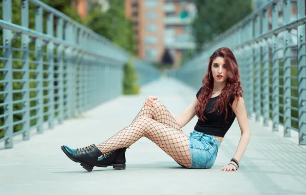 Picture look, style, model, legs, sitting, Martina Cecilia