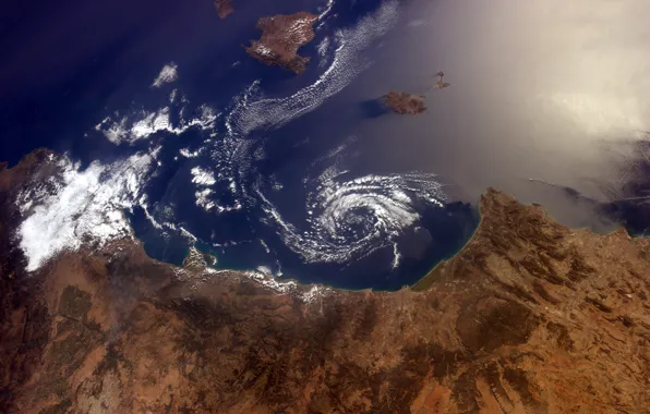 Space, earth, Balearic Islands, Spanish coast