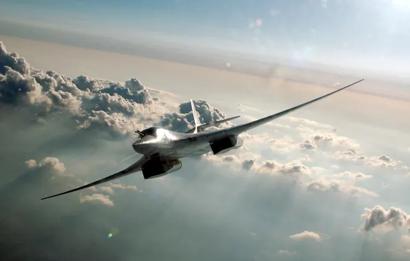 Picture clouds, strategic, The Tu-160, supersonic, bomber bomber, "White Swan"