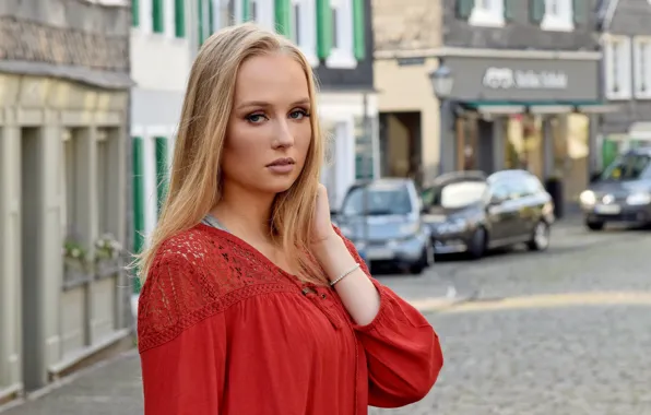 Picture look, girl, street, hair, portrait
