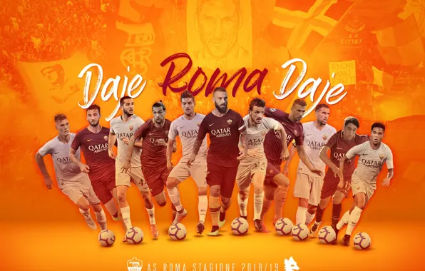 Picture wallpaper, sport, football, AS Roma, players