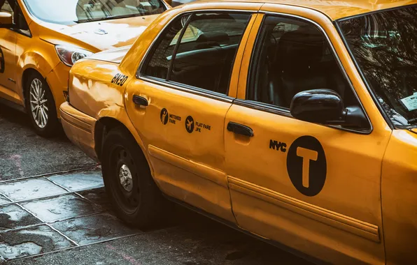 Picture taxi, USA, yellow, New York, NYC, Taxi, CAR