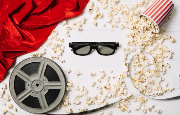 Movie, glasses, film