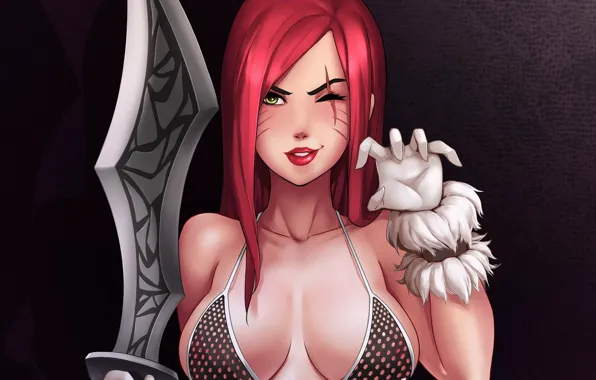 Sword, boobs, big, breast, nothing, ken, blade, League of Legends