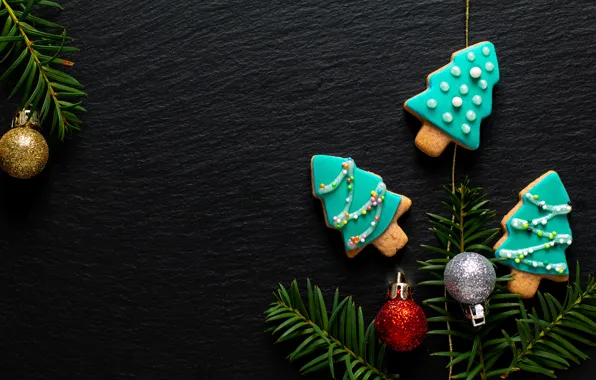 Picture decoration, New Year, cookies, Christmas, Christmas, wood, New Year, cookies