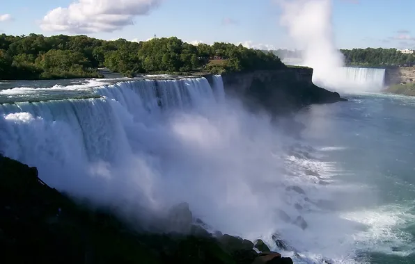 Forest, open, Niagara falls, thresholds, cascades