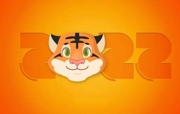 Tiger, background, holiday, figures, New year, new year, 2022