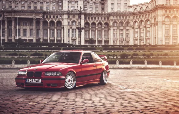 Picture BMW, red, E36 tuning