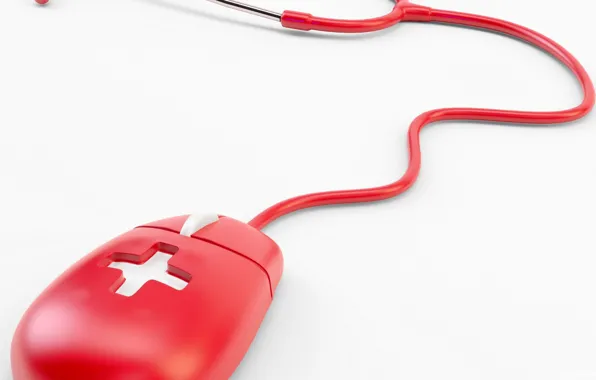 Picture BACKGROUND, WHITE, RED, MOUSE, WIRE, CROSS, MOUSE, MEDICINE