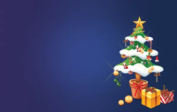 Winter, Minimalism, Christmas, Background, New year, Tree, Holiday, Mood