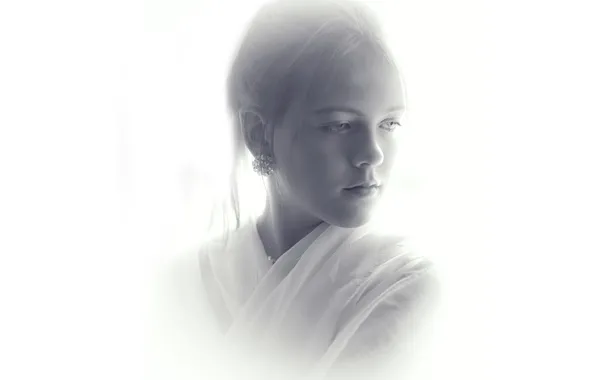 Picture white, background, portrait