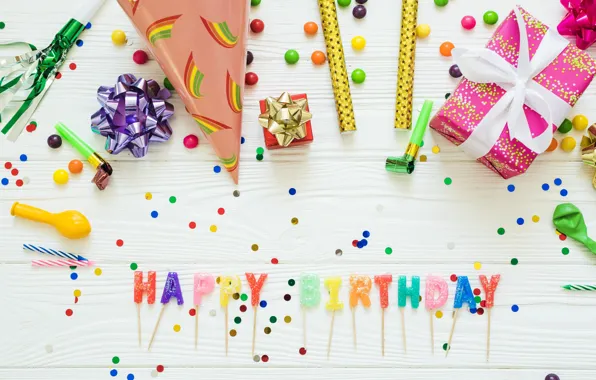 Picture birthday, holiday, gift, candles