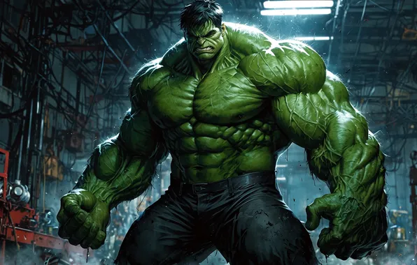 Rain, the barn, Hulk