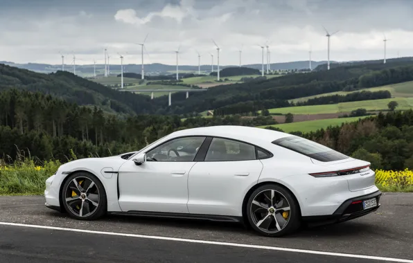 Picture coupe, Porsche, Turbo S, 2020, the four-door, Taycan