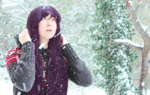 Winter, girl, snow, model, Beautiful, nyasha, Beautiful girl, Beautiful girl